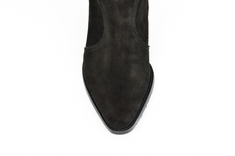 Skórzane zamszowe czarne kozaki kowbojki na obcasie (4).jpg