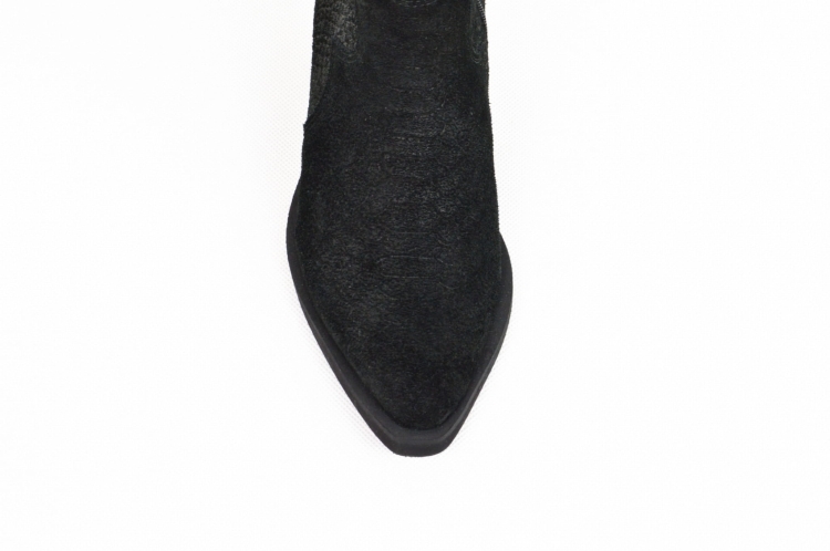 Czarne kowbojki botki na płaskim skóra naturalna (4).jpg