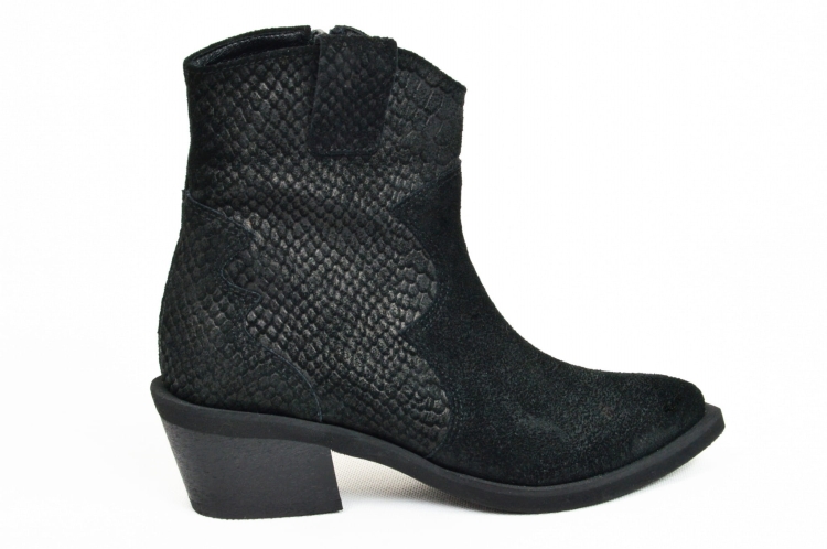 Czarne kowbojki botki na płaskim skóra naturalna (6).jpg