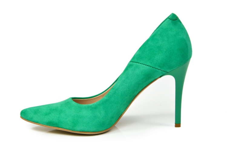Zielone czółenka szpilki damskie z zamszu (4).jpg