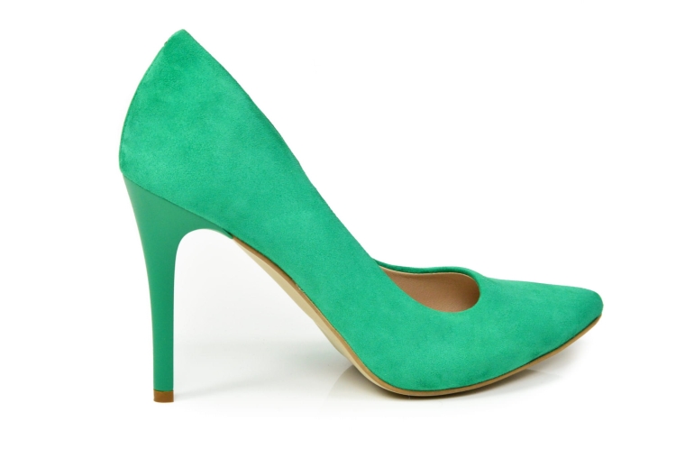 Zielone czółenka szpilki damskie z zamszu (5).jpg