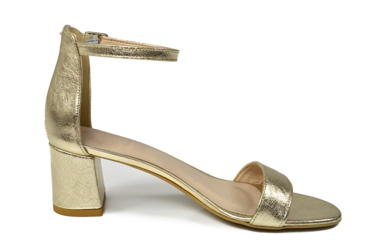 Złote sandałki na niskim obcasie skóra naturalna (4).jpg