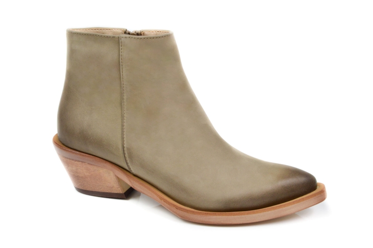 Cappuccino popielate kowbojki na płaskim