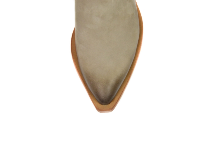 Cappuccino popielate kowbojki na płaskim