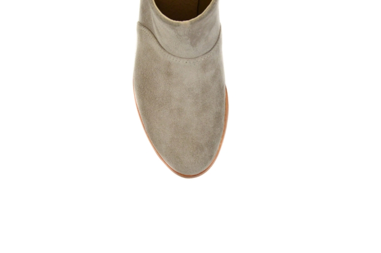 Cappuccino popielate botki damskie skóra