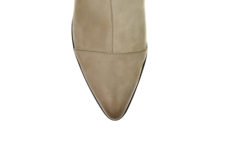 Cappuccino popielate kowbojki z nubuku