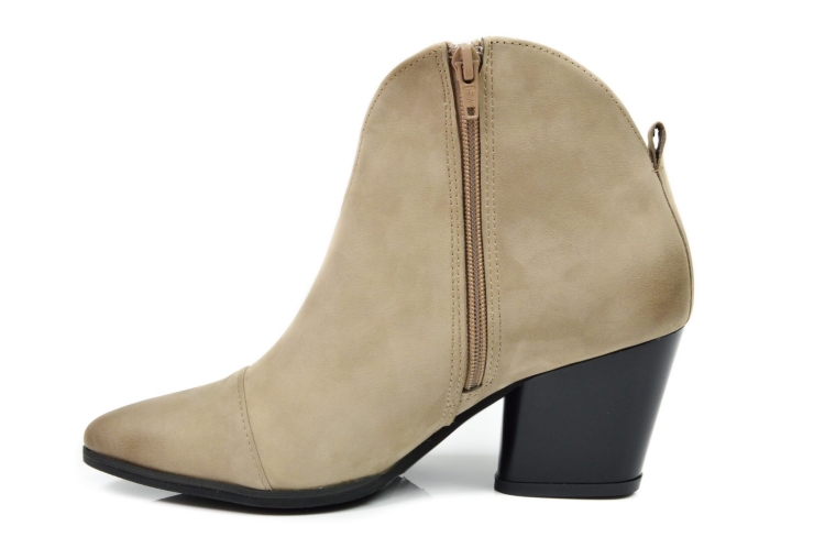 Cappuccino popielate kowbojki z nubuku