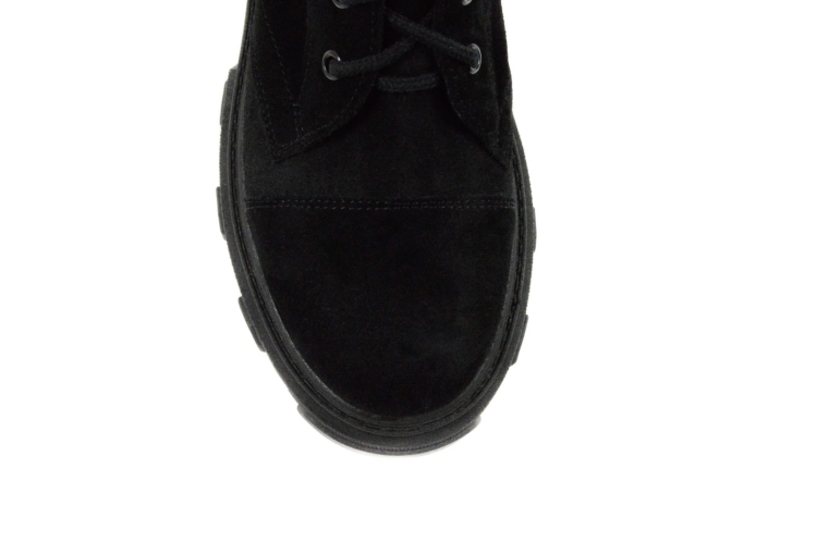 Czarne welurowe botki workery trapery damskie gruba wysoka podeszwa skóra