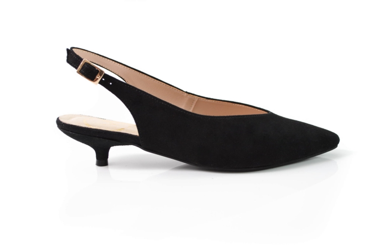 Czarne czółenka bez pięty niska szpilka zamszowe bok.jpg