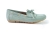 Miętowe zamszowe mokasyny wygodne płaskie miękkie bok.jpg