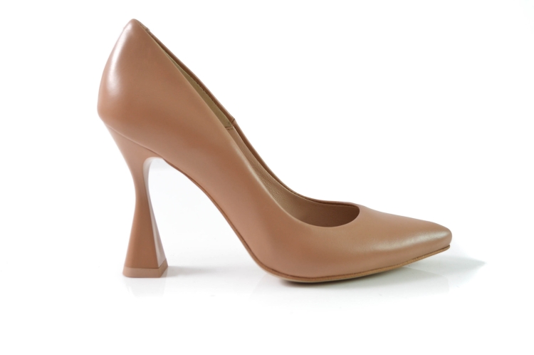 Koniakowe czółenka licowe na wysokiej szpilce