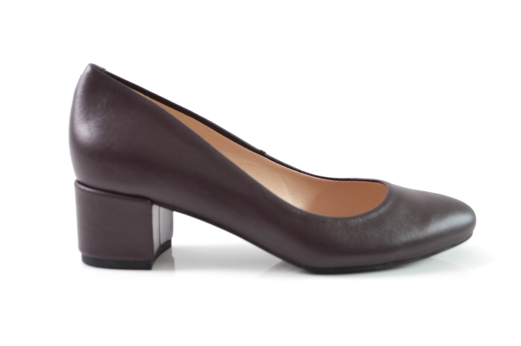 Brązowe czekoladowe czółenka niski obcas 4 cm okrągły czubek