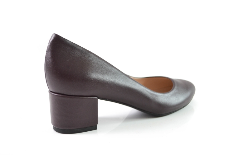Brązowe czekoladowe czółenka niski obcas 4 cm okrągły czubek