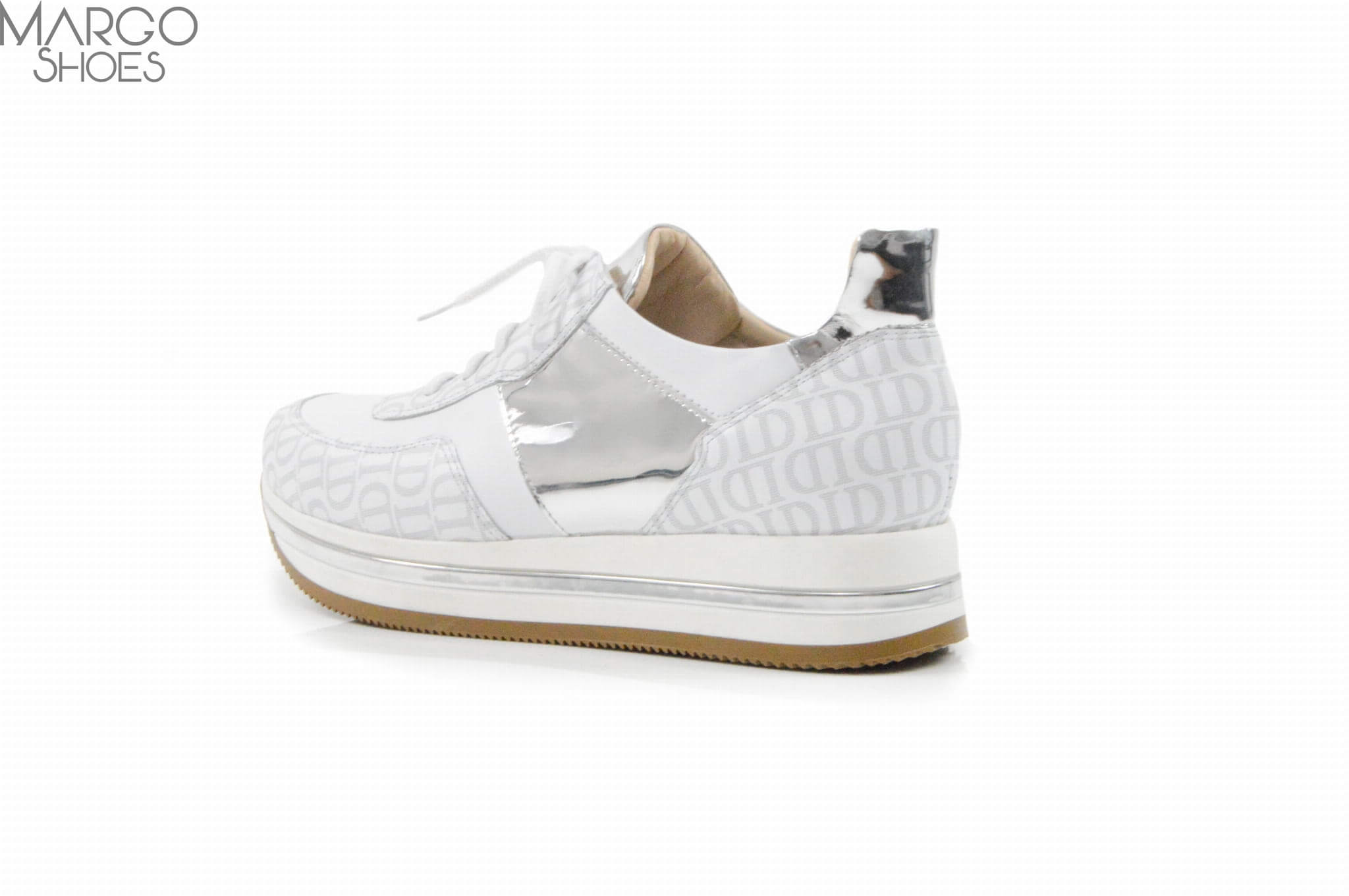 Białe sneakersy damskie skórzane